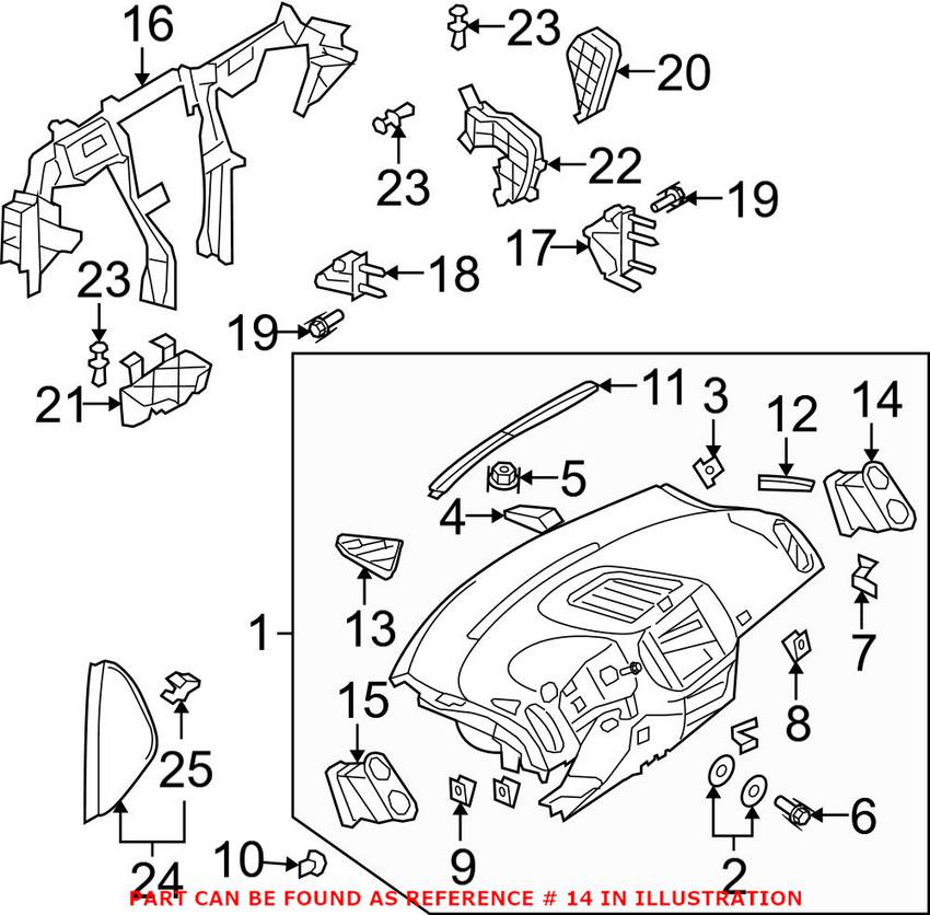 VW Dashboard Air Vent - Passenger Side 5N0819704CCIU