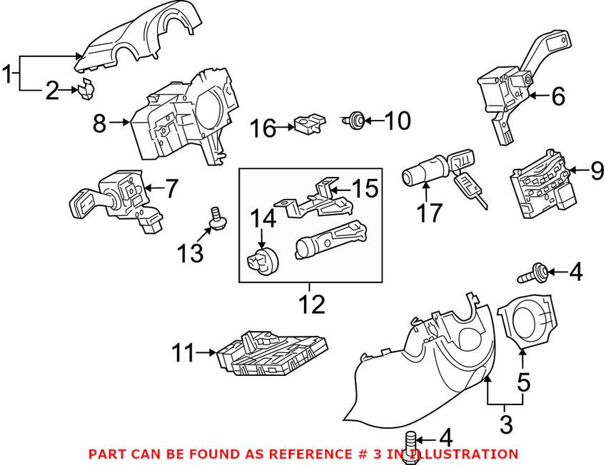 VW Steering Column Cover - Lower 5N0858559F82V