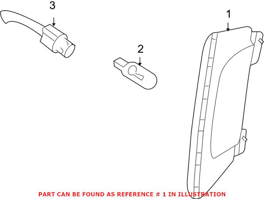 VW Side Marker Light - Passenger Side 5N0945120A