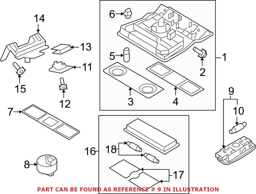 VW Dome Light 5N0947291CY20