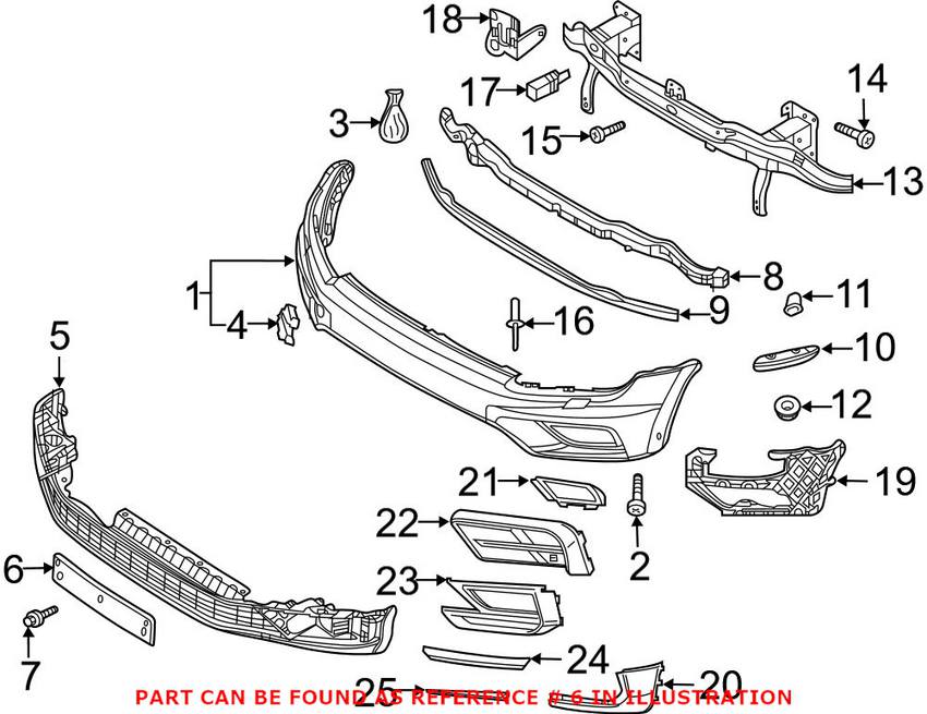 VW License Plate Bracket - Front 5NA807287C9B9