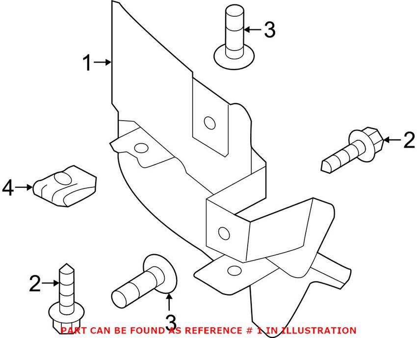 VW Mud Guard - Rear Driver Side 5NA854855B