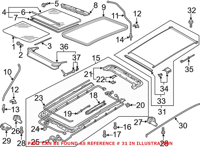 VW Sunroof Cover 5NA877307SZ5