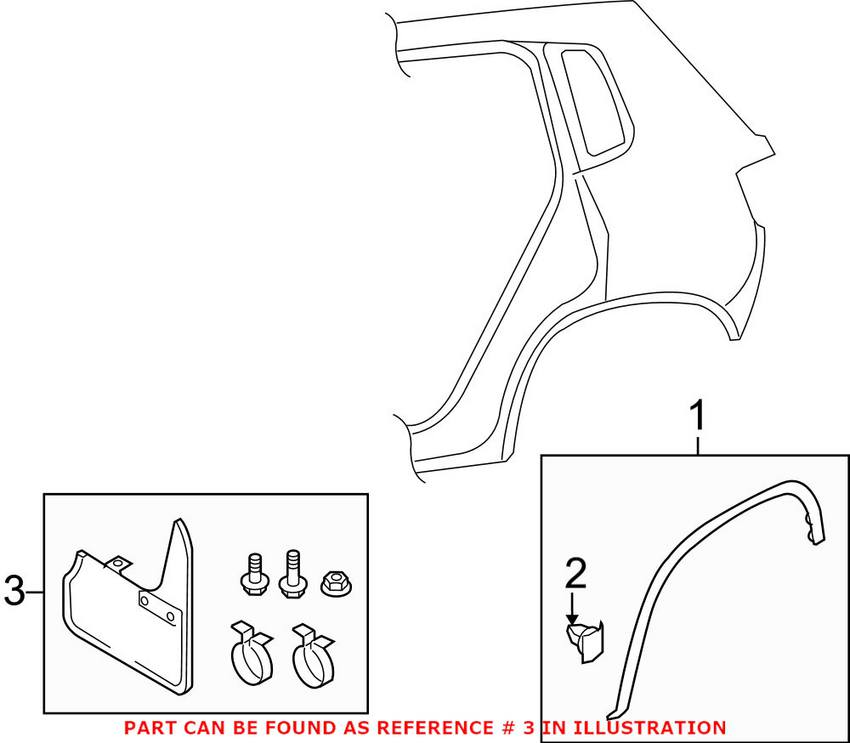 VW Mud Flap Kit - Rear 5NL075101