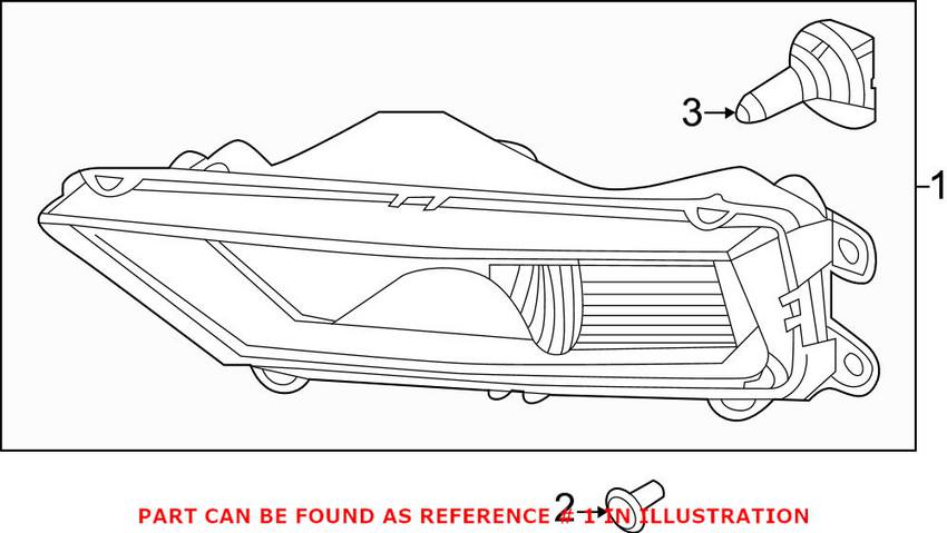 VW Fog Light - Front Driver Side 5NL941699