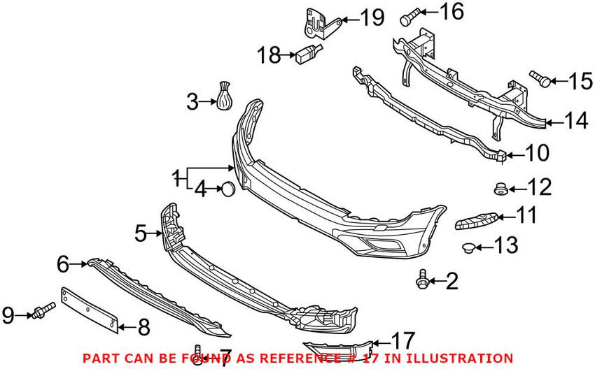 VW Fog Light Trim - Front Driver Side 5NN853211B9B9