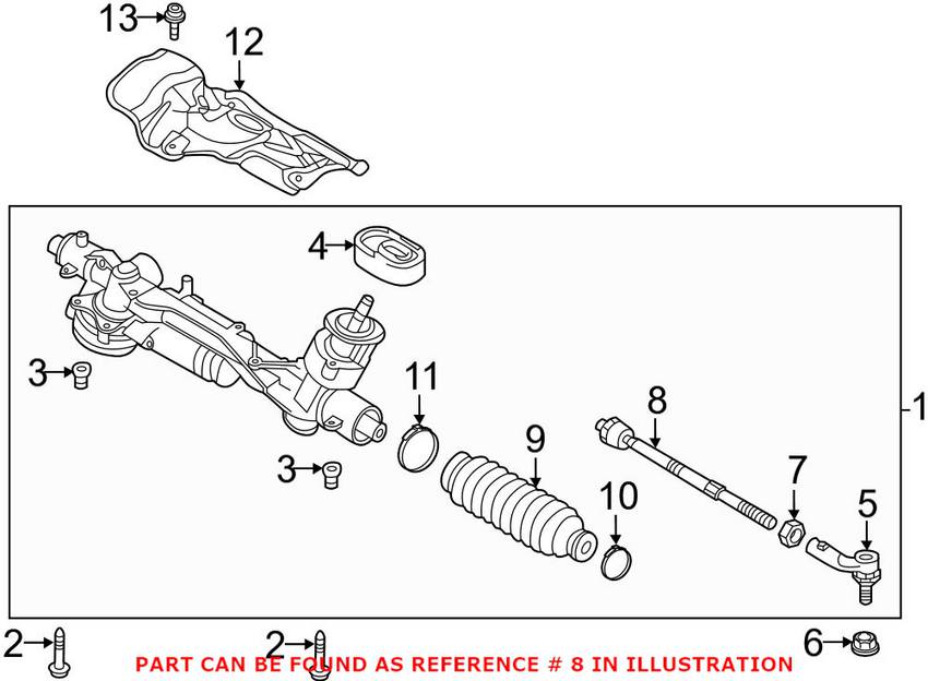 VW Steering Tie Rod End - Inner 5Q0423810