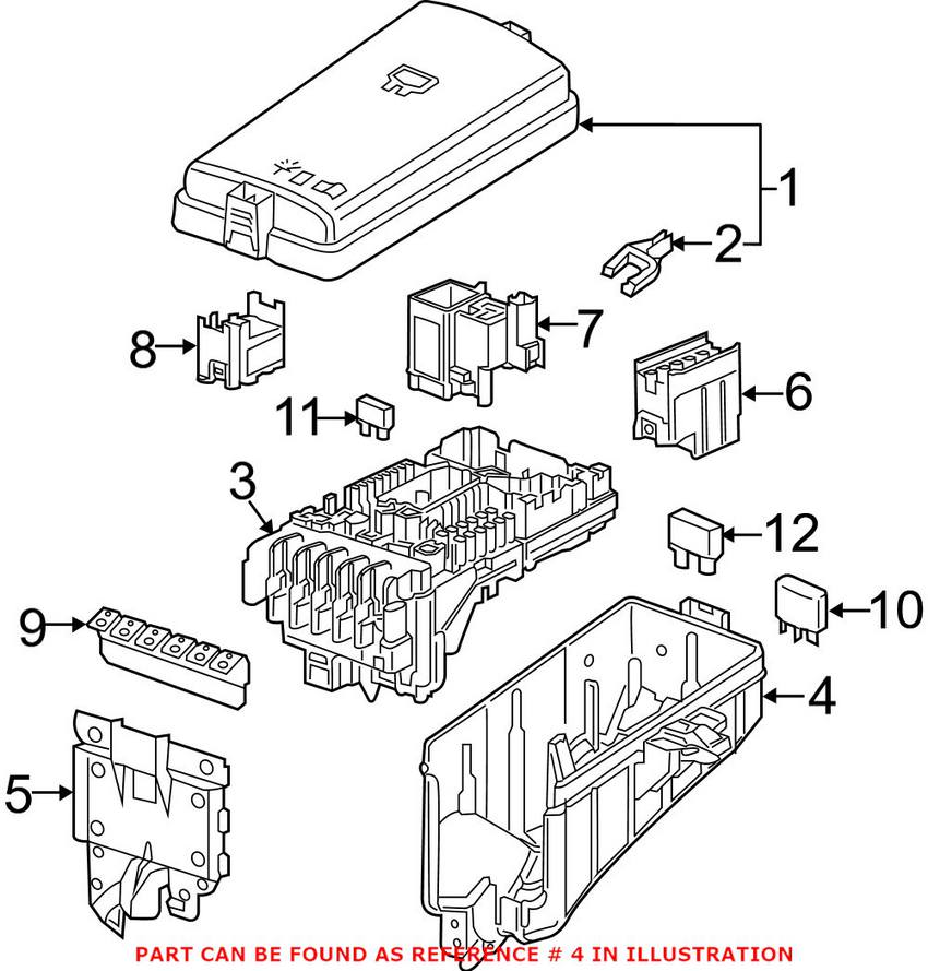 VW Fuse and Relay Center Bracket 5Q0907361D