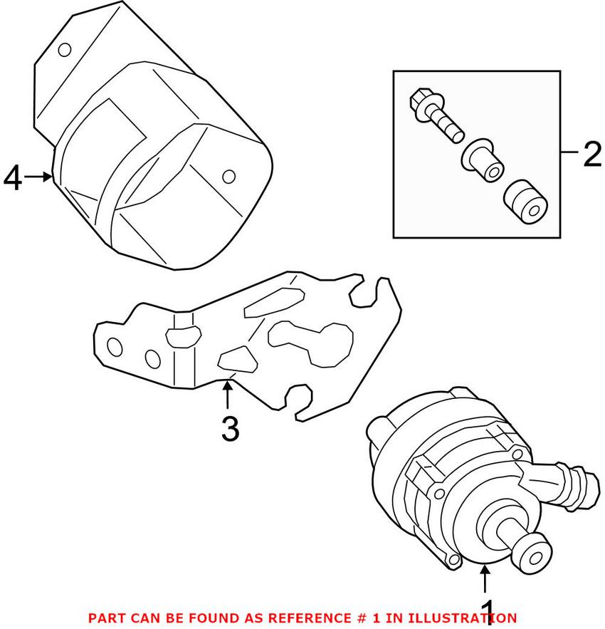 VW Engine Auxiliary Water Pump 5Q0965567B