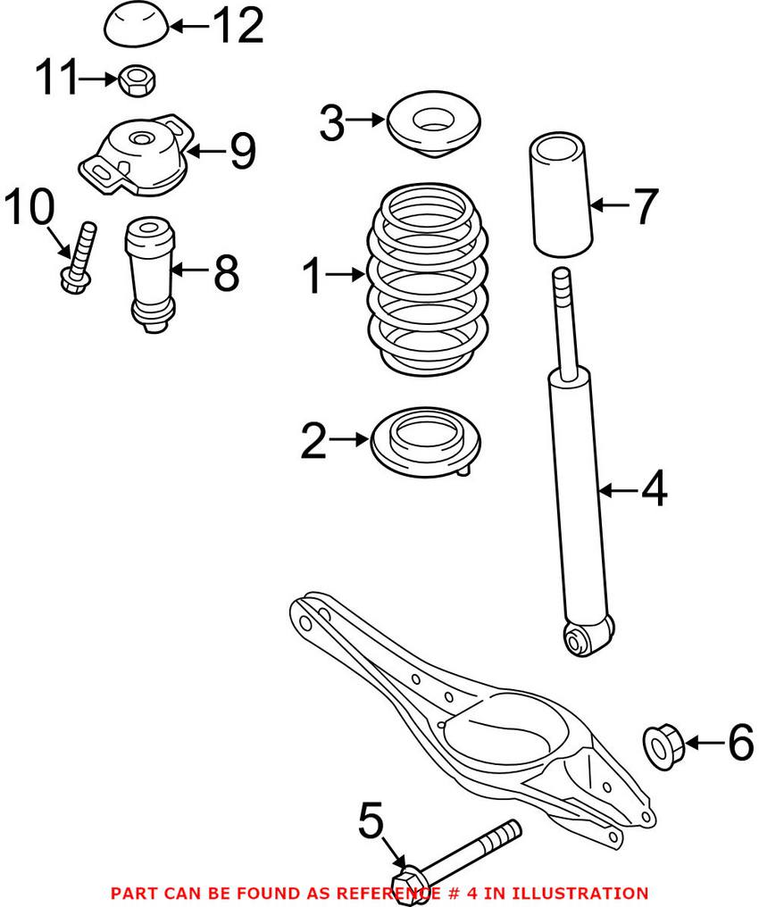 Audi VW Shock Absorber - Rear 5QM513029M