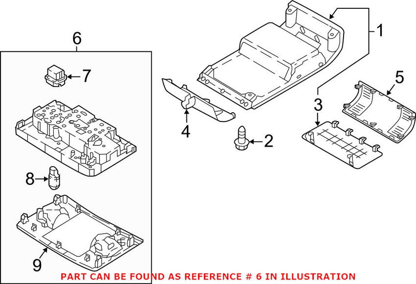 VW Dome Light 5TA947105QAV