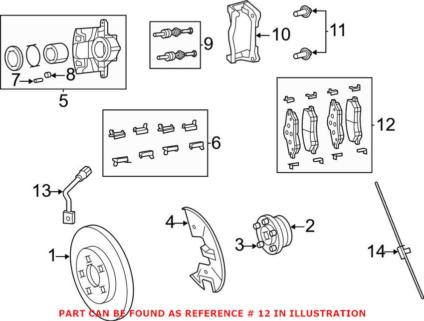 VW Disc Brake Pad Set - Front 7B0698151F