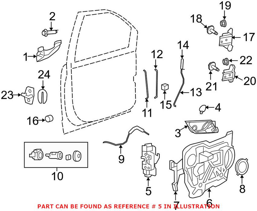 VW Door Lock Actuator Motor - Front Driver Side 7B0837015D