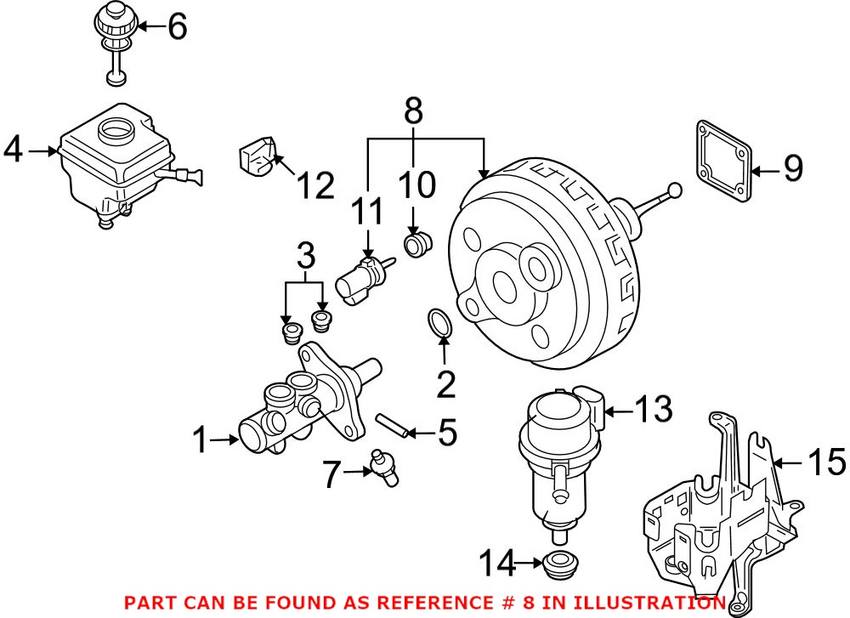 VW Brake Booster 7L6612105D