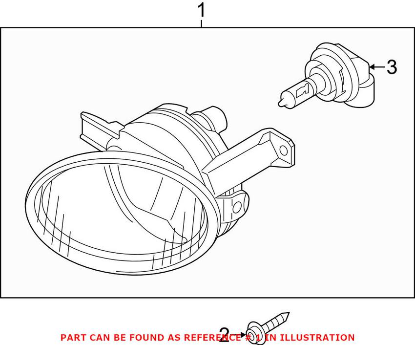 VW Foglight Assembly - Driver Side (Halogen) 7P6941699F