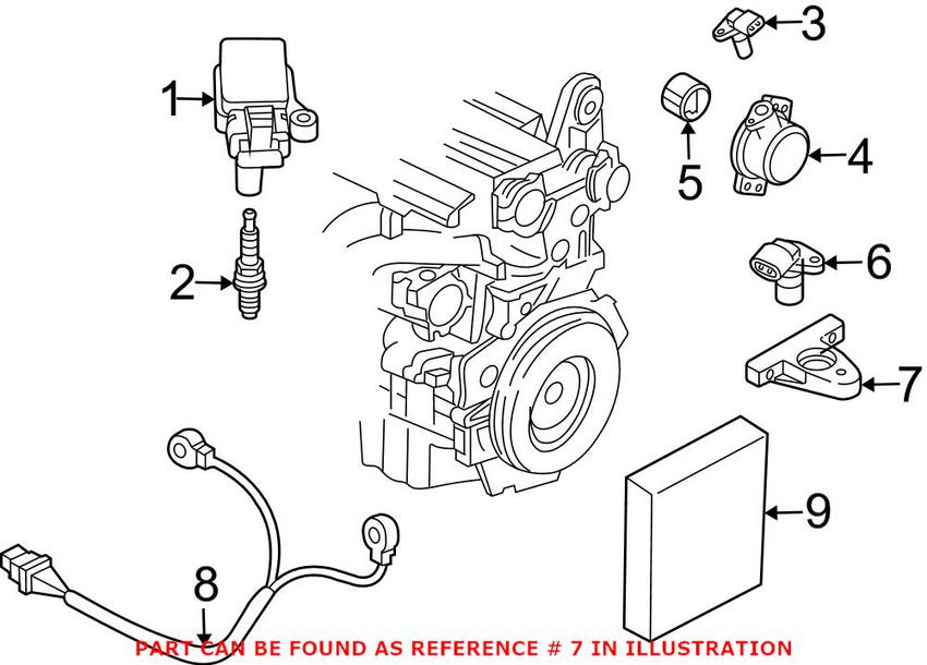 Volvo Crankshaft Position Sensor Bracket 30637803