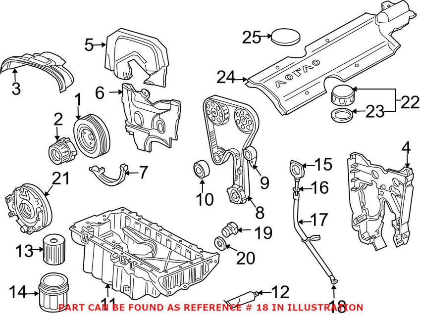 Volvo Oil Dipstick Tube Seal 30637865