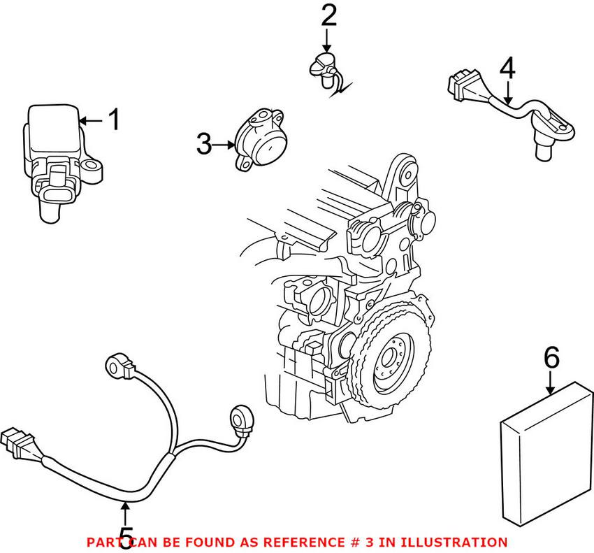 Volvo Engine Camshaft Sensor Cover 30650664