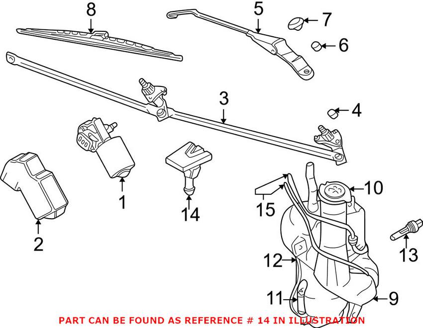 Volvo Windshield Washer Nozzle 30655605