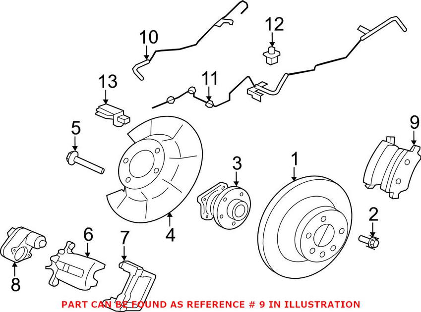 Volvo Disc Brake Pad Set - Rear (w/ EPB) 30671574