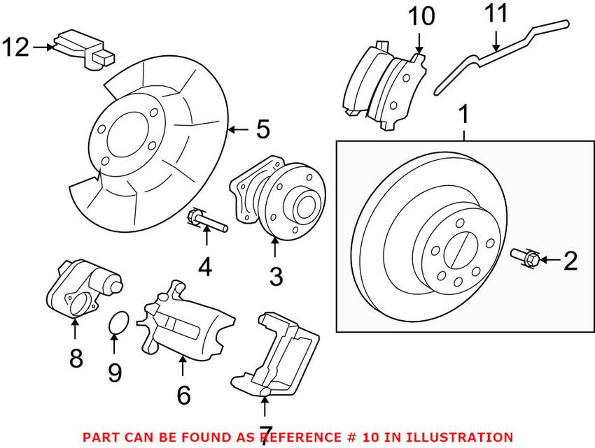 Volvo Disc Brake Pad Set - Rear (w/ EPB) 30671575