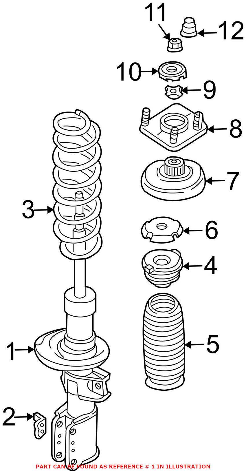 Volvo Strut Assembly - Front (Code 18) 30683703