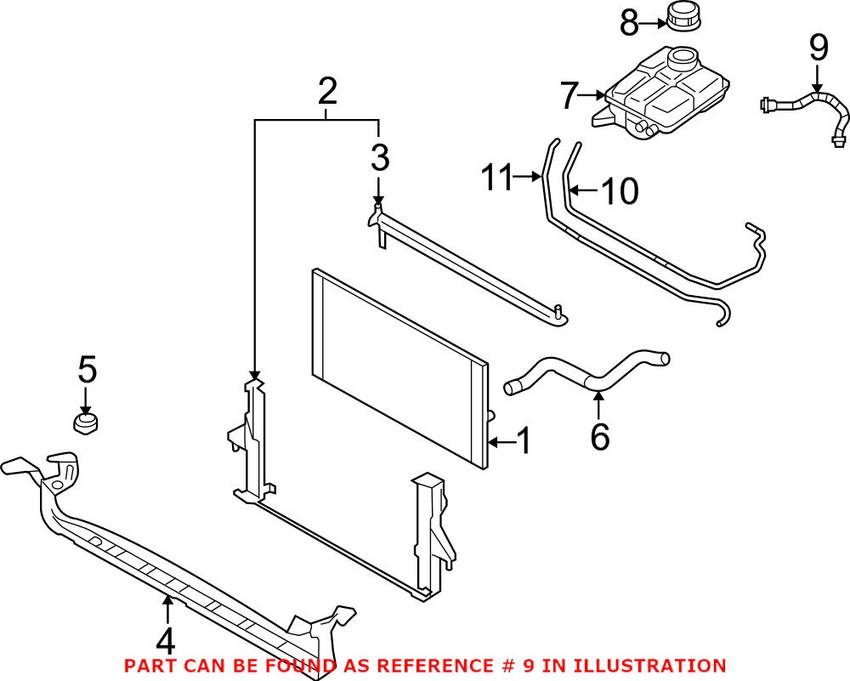 Volvo Engine Coolant Hose - Upper 30723082