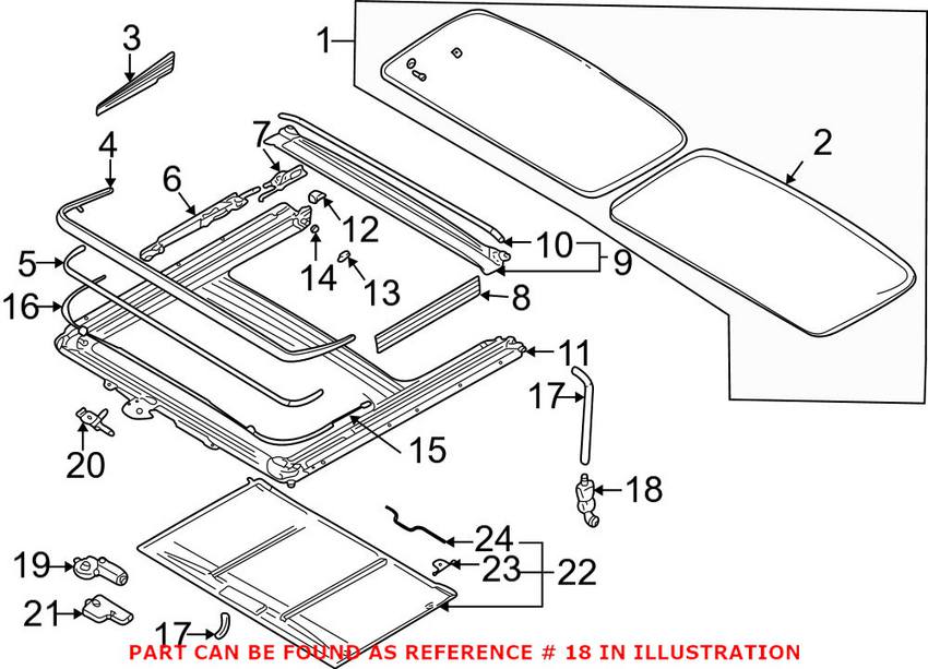 Volvo Sunroof Drain Tube 30753148