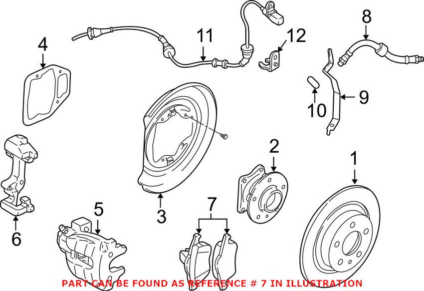 Volvo Disc Brake Pad Set - Rear 30793093