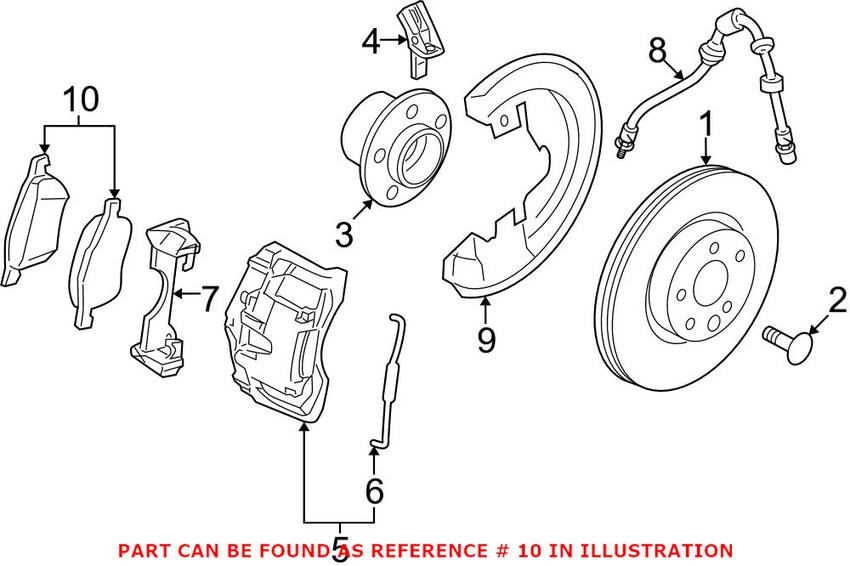 Volvo Disc Brake Pad Set - Front (316mm) (366mm) 30793539