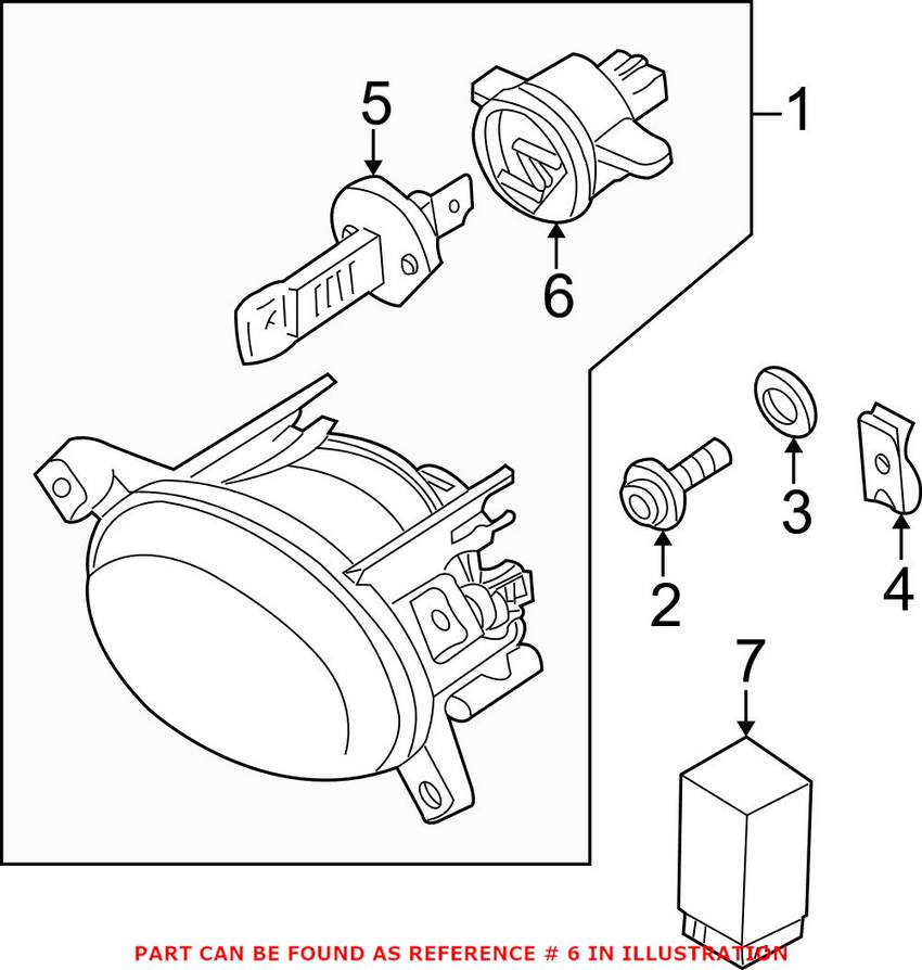 Volvo Foglight Bulb Socket 30795072