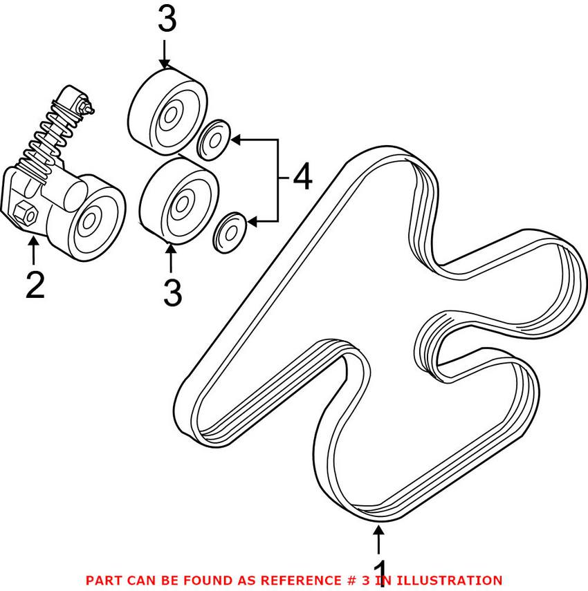 Volvo Serpentine Belt Idler Pulley 31216198