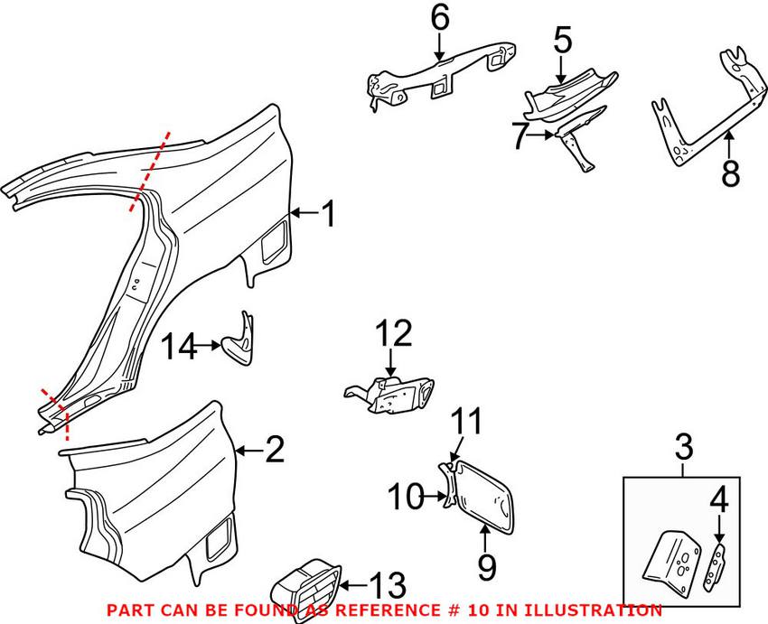 Volvo Fuel Door Hinge 31265160