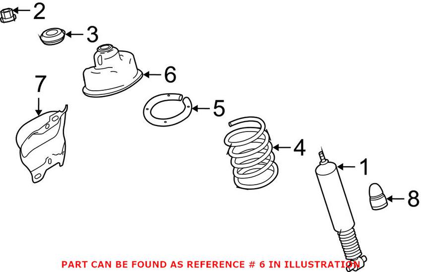 Volvo Shock Mount - Rear Upper 31277888