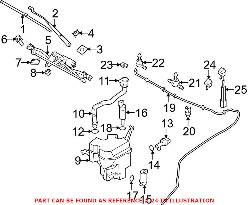 Volvo Washer Nozzle (w/o heating) 31301826