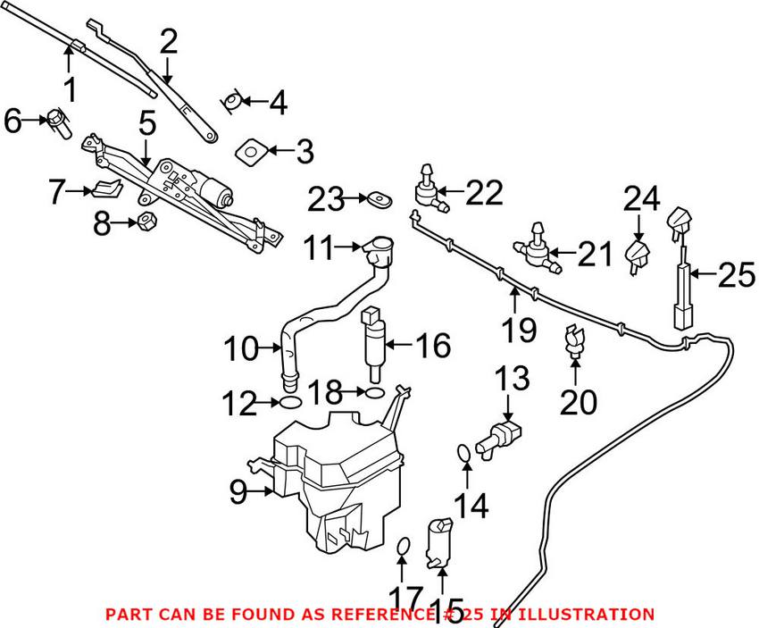 Volvo Windshield Washer Nozzle (Heated) 31301827