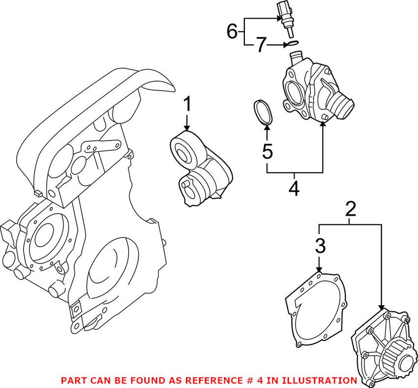 Volvo Engine Coolant Thermostat (w/Housing) 31319606