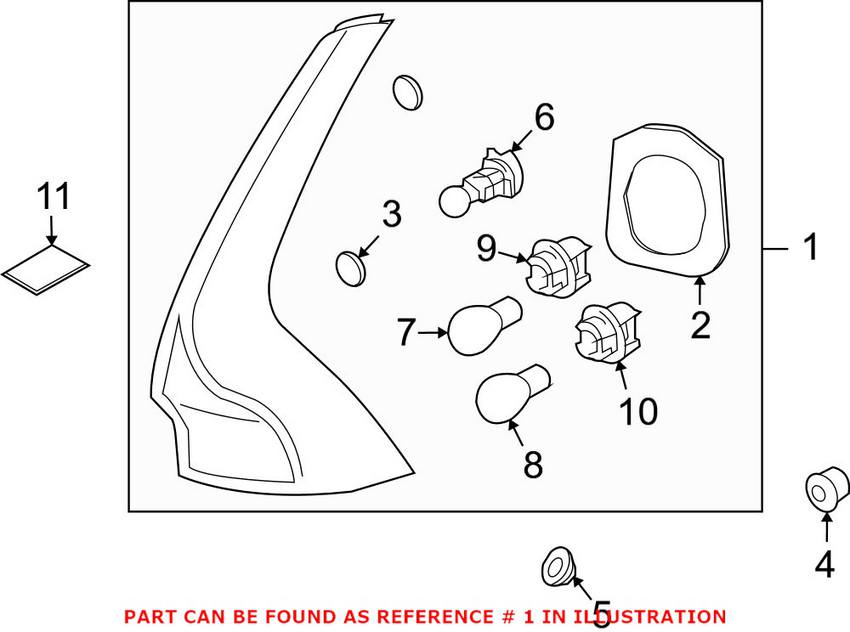 Volvo Tail Light Assembly - Driver Side 31323034