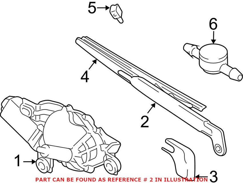 Volvo Windshield Wiper Arm - Rear 31333470