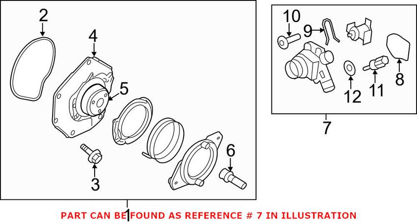 Volvo Engine Coolant Thermostat (90C) 31355151