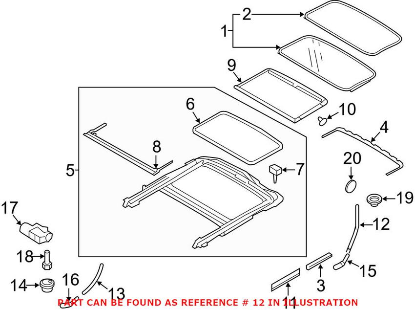 Volvo Sunroof Drain Tube (1005mm) 31371480