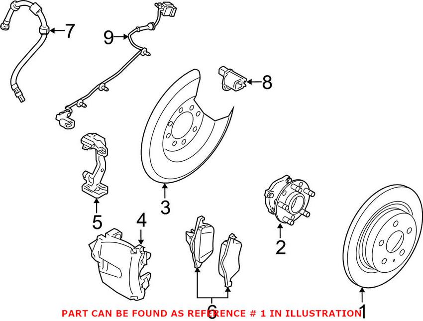 Volvo Disc Brake Rotor - Rear (280mm)