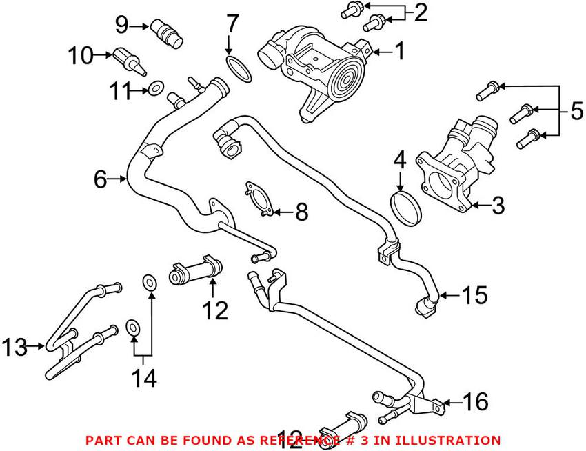 Volvo Engine Coolant Thermostat Kit 31686560