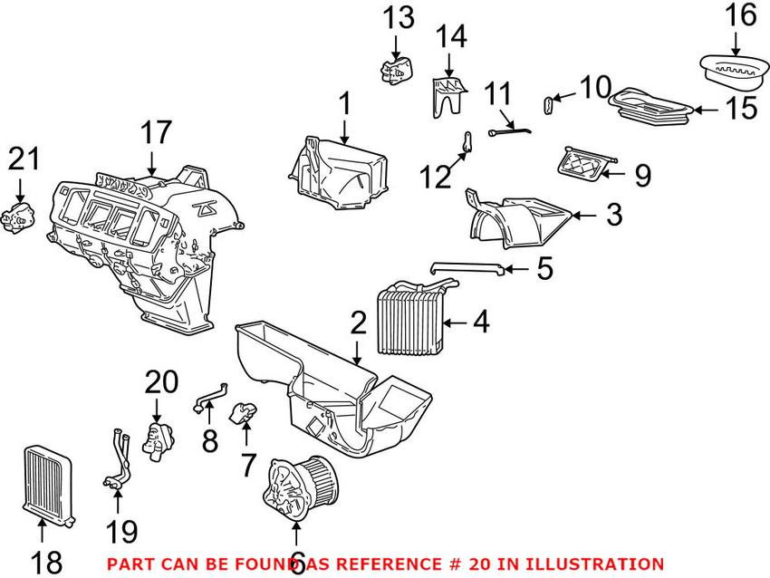 Volvo Heater Core Coupler 3522035