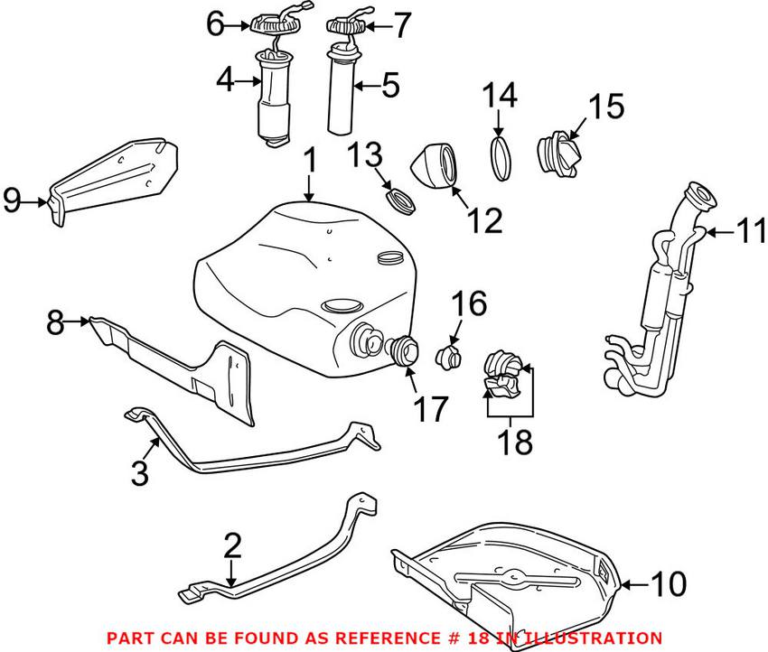 Volvo Fuel Filler Tube Clamp 3531428