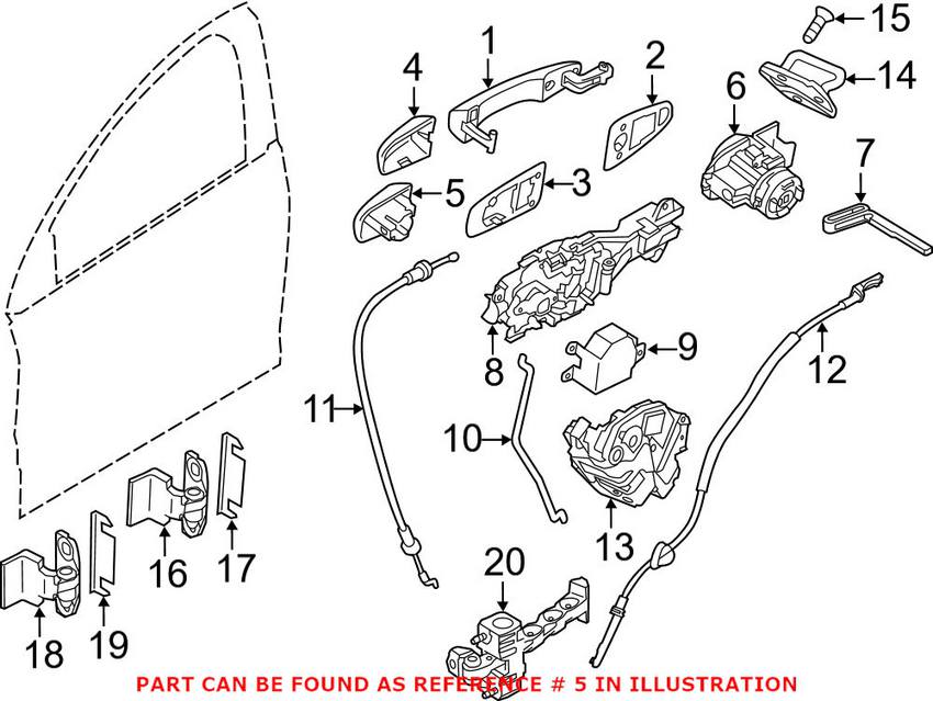 Volvo Exterior Door Handle Cover - Front (Un-painted) 39819800