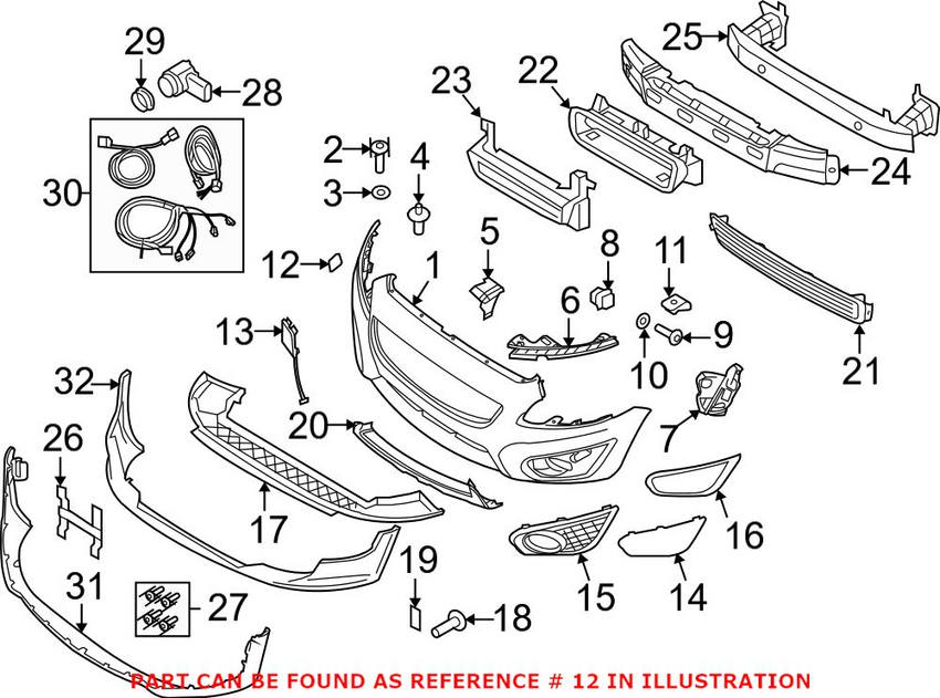 Volvo Headlight Washer Cover - Passenger Side 39863944