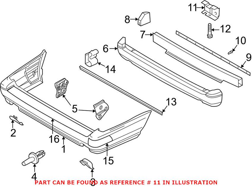 Volvo Bumper Bracket - Rear 6816114