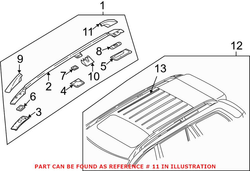 Volvo Side Rail Cover - Rear Passenger Side 8620546