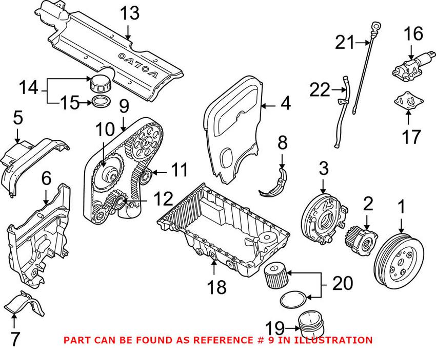 Volvo Engine Timing Belt 8627484